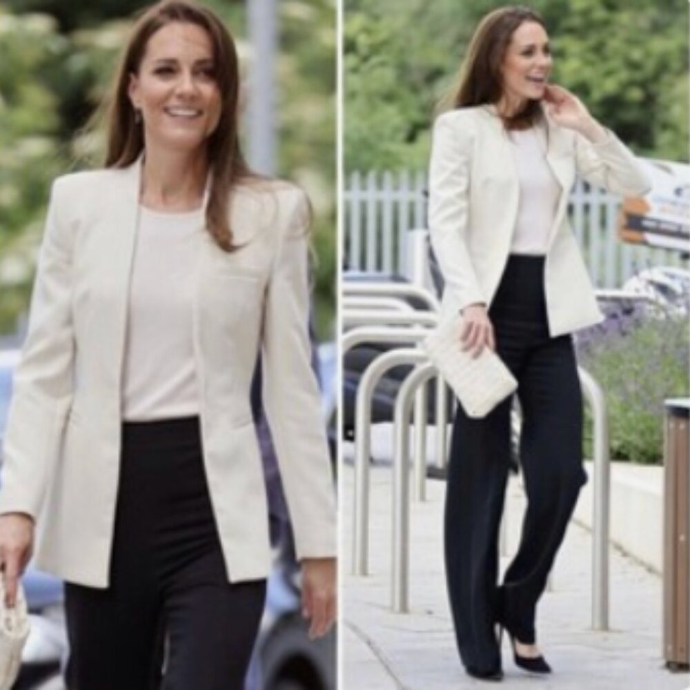 Zara Ecru Blazer ASO Kate Middleton - Size M